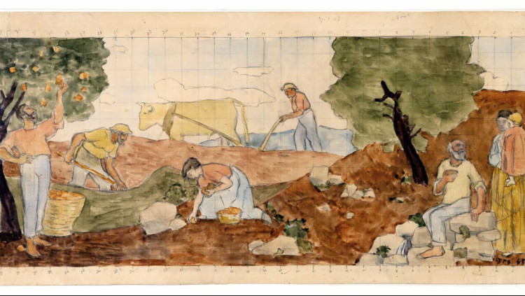 Joaquim Torres-Garcia, Escena de camp, c. 1912. Galeria Marc Domènech, Barcelona. Jordi Puig