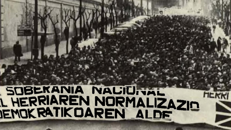 Manifestació al País Basc contra la Constitució espanyola. Arxiu EL TEMPS