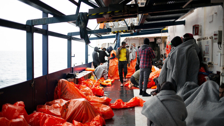 Migrants i refugiats a bord del Sea Watch 4. Europa Press