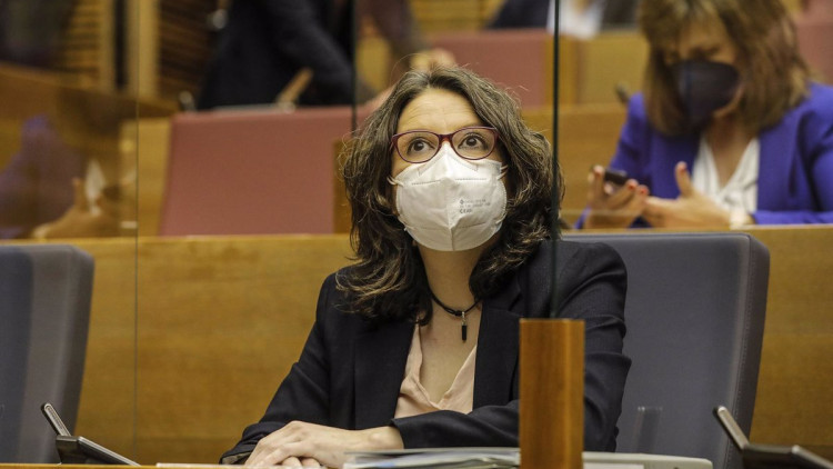 La vicepresidenta valenciana i lider de Compromís, Mónica Oltra, a les Corts Valencianes durant el debat de política general| Europa Press/Rober Solsona