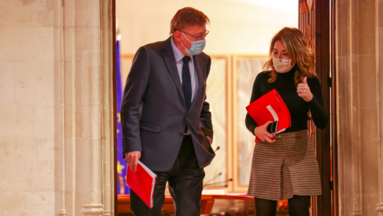 Ximo Puig i la ministra Raquel Sánchez. GVA