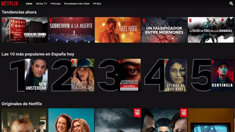 Continguts de la plataforma Netflix| Europa Press
