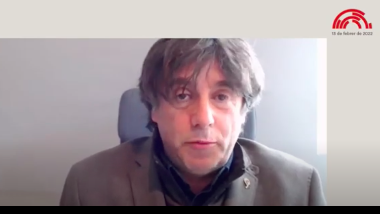 Carles Puigdemont en el ple telemàtic del Consell per la República