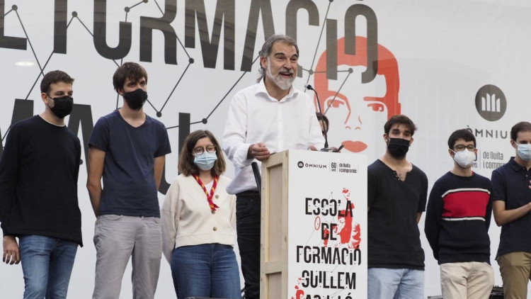 Jordi Cuixart en la presentació de l'Escola Guillem Agulló. Europa Press