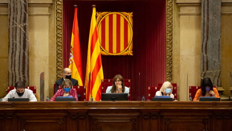 Laura Borràs presideix la Mesa del Parlament. Europa Press