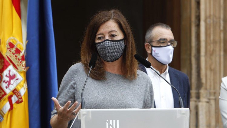 La presidenta balear, Francina Armengol, amb el vicepresident Juan Pedro Yllanes. Europa Press