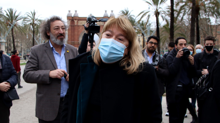 Natàlia Garriga camí dels jutjats. Agència Catalana de Notícies