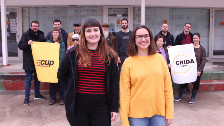 Sara Barceló i Laura Dorado, portaveus de la CUP-Crida per Palma. Twitter Cup-Crida per Palma @cup_palma