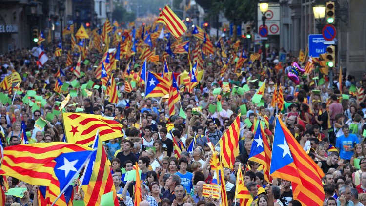 Manifestació convocada per l'ANC. Jordi Play - Arxiu EL TEMPS