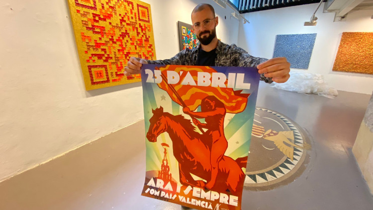 Cesc Roca, autor del cartell per al 25 d'Abril.