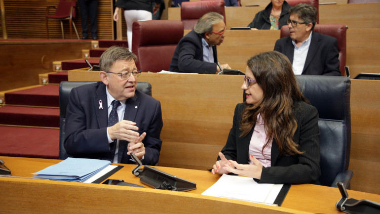 El president de la Generalitat Valenciana, Ximo Puig, i la vicepresidenta del Consell, Mónica Oltra| EL TEMPS