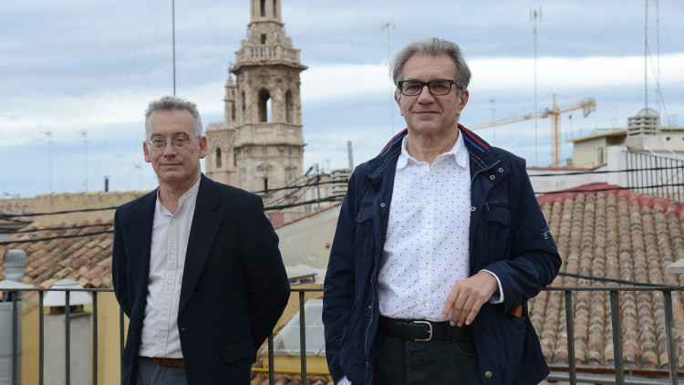 A l’esquerra, Rafael Fabregat; a la dreta, Pedro Montalbán-Kroebel. Prats i Camps