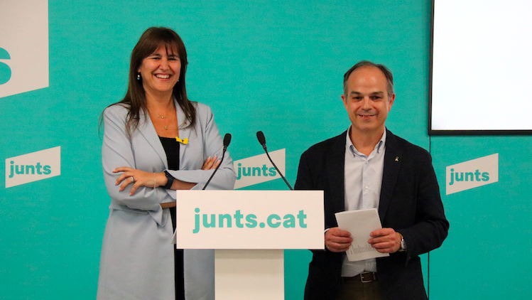 Laura Borràs i Jordi Turull. ACN