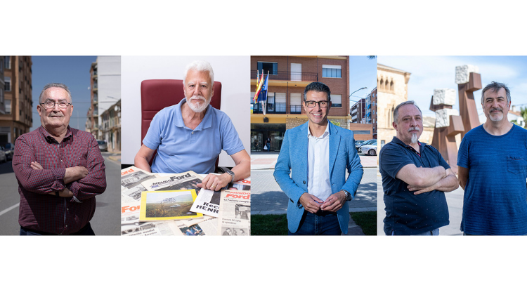 D'esquerra a dreta: Pep Marí, Cecilio Alcaraz, Toni González, Pablo García i José García. Carme Ripollés