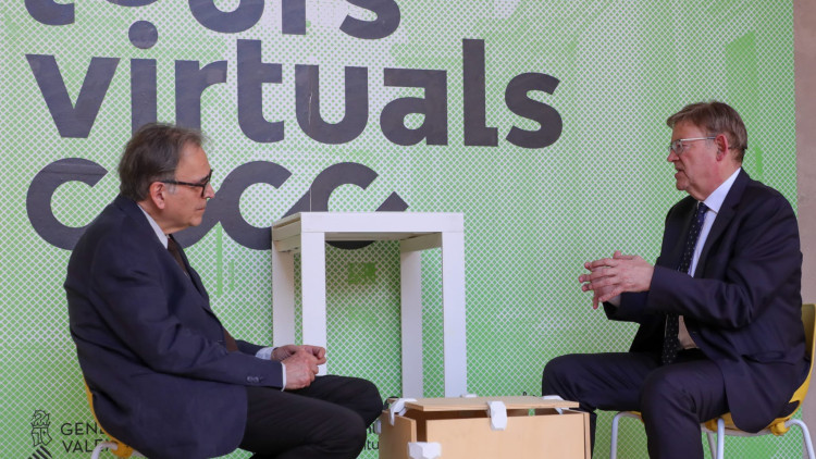 El ministre d'Universitats, Joan Subirats, i el president valencià, Ximo Puig| GVA