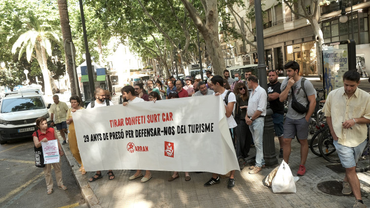 Manifestació a Palma a favor dels encausats. Europa Press