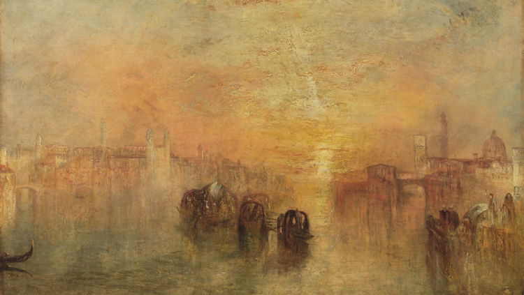 Detall de 'Going to the ball (San Martino)', un paisatge venecià de Turner