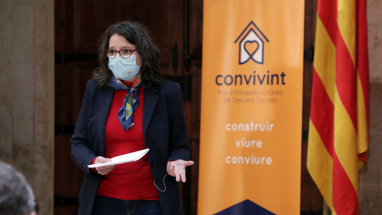 Mónica Oltra en la presentació del 'Pla Convivint'| GVA