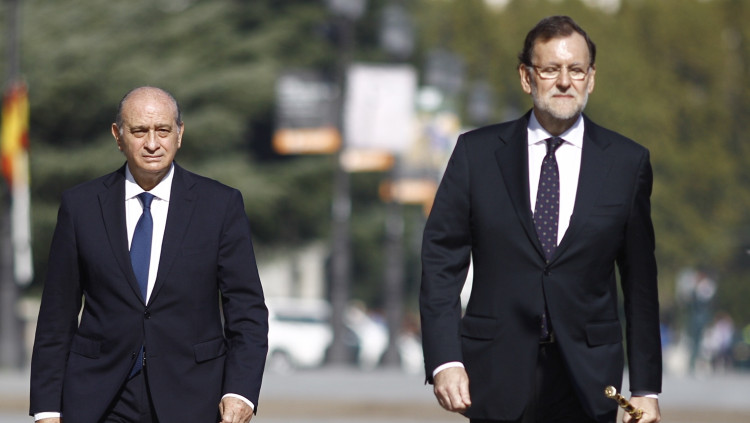 L'exministre espanyol d'Interior, Jorge Fernández Díaz, i l'expresident del Govern Mariano Rajoy. Europa Press