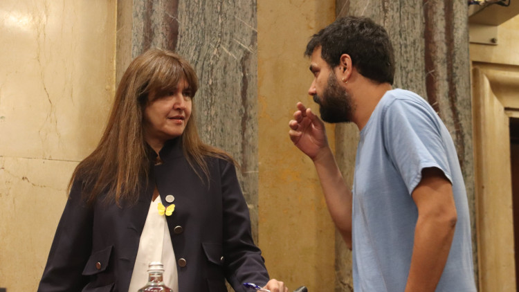 Laura Borràs i Ruben Wagensberg. Agència Catalana de Notícies