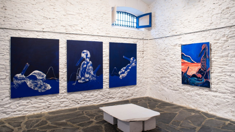Vista de l'exposició de Francesc Ruiz Abad a la Galeria Cadaqués