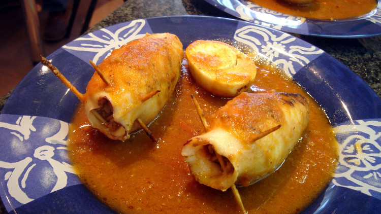 Calamars farcits. Jaula de Ardilla / Flickr