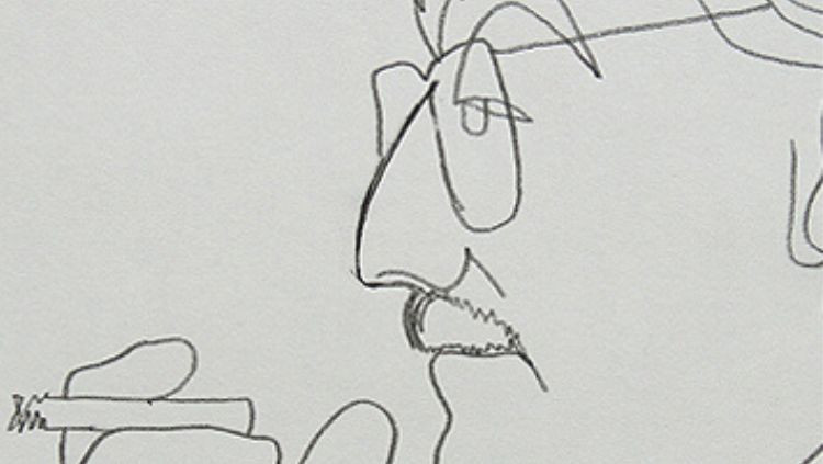 Andreu Alfaro dibuixa Joan Fuster (1992)