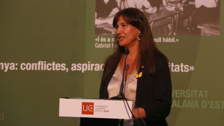 Laura Borràs a la Universitat Catalana d'Estiu. Agència Catalana de Notícies