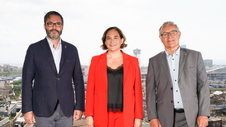 José Hila, Ada Colau i Joan Ribó, alcaldes de Palma, Barcelona i València. Agència Catalana de Notícies