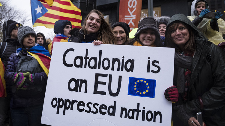 Manifestació a Brussel·les. Jordi Borràs