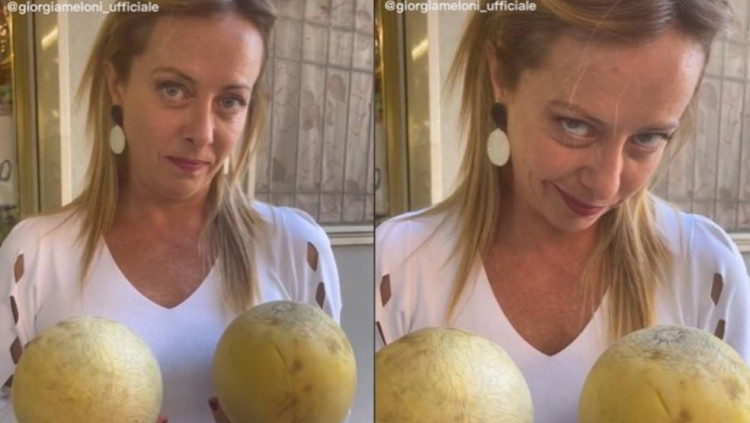 Le neofeixista Giorgia Meloni en una imatge de TikTok
