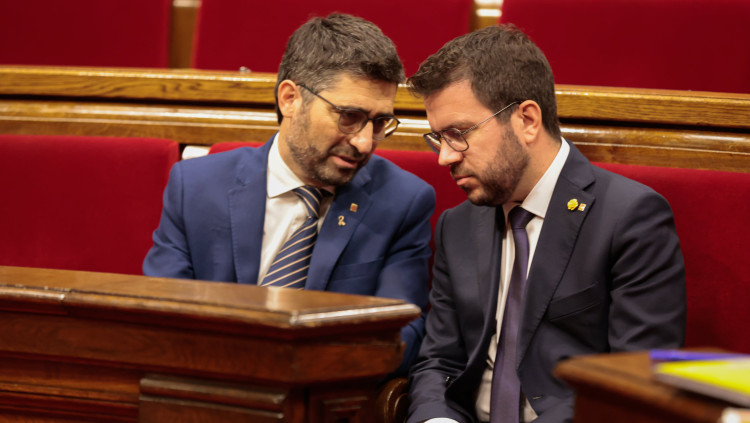 Jordi Puigneró i Pere Aragonès. Agència Catalana de Notícies
