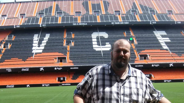 Sergi Aljilés, president de la penya valencianista| Cedida a EL TEMPS