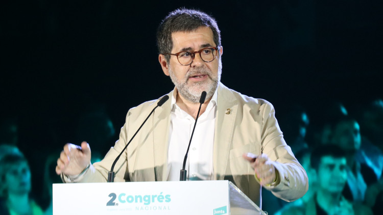 El secretari general sortint de Junts, Jordi Sànchez, durant el seu discurs al congrés de Junts.. Mariona Puig / ACN