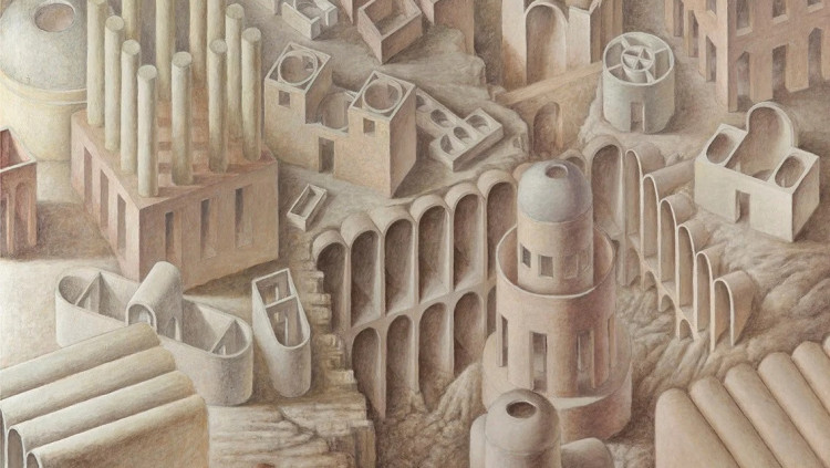 Guillermo Pérez Villalta. La excavación. 2020. Tremp sobre tela