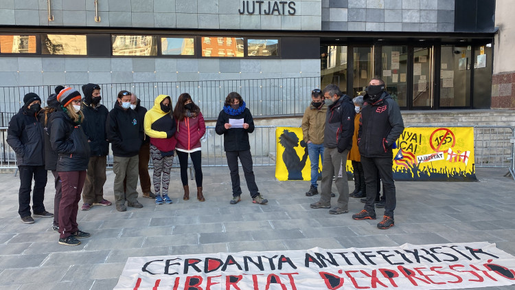 Manifestació en defensa d'un CDR encausat a la Seu d'Urgell. Agència Catalana de Notícies