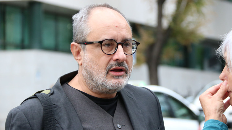 Antonio Baños abans de declarar als jutjats penals de Madrid. Andrea Zamorano / ACN