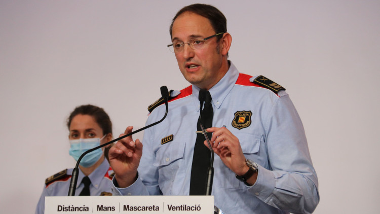 Josep Maria Estela, excomissari en cap dels Mossos d'Esquadra en una roda de premsa.. Eli Don / ACN