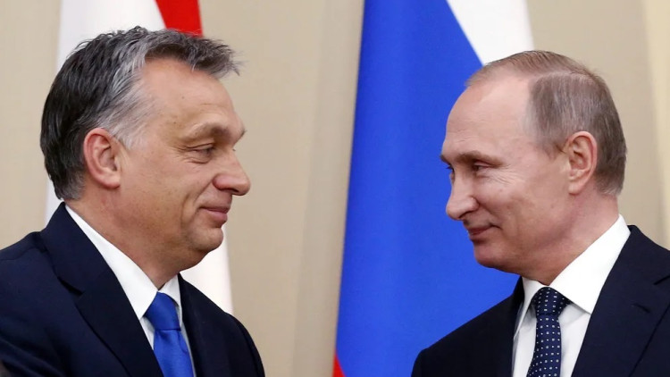 Viktor Orbán i Vladímir Putin. Der Spiegel