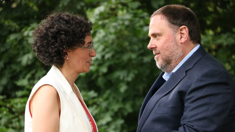Marta Rovira i Oriol Junqueras. Agència Catalana de Notícies