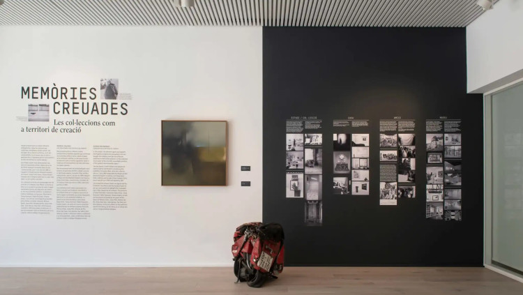 Zóbel i Suñol en diàleg. Fotografia de Santiago Periel. Imatge cedida per la Fundació Suñol