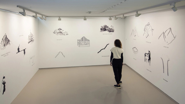 Alicia Kopf, Diary of Conquests [rework] (2022). Tinta sobre paret realitzada in situ. Dimensions variables. Ignasi Prat Altimira