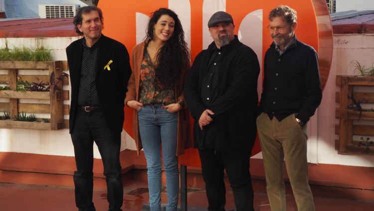 D'esquerra a dreta: Joan-Lluís Lluís, Clara Queraltó, Ivan Ledesma i Josep Maria Fulquet