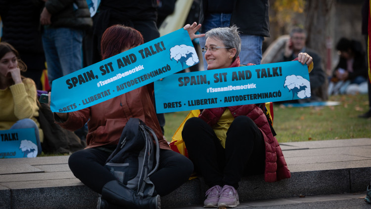 Manifestació del Tsunami Democràtic. Europa Press