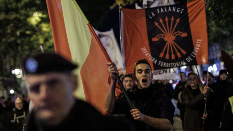 Manifestació falangista a Madrid. Europa Press