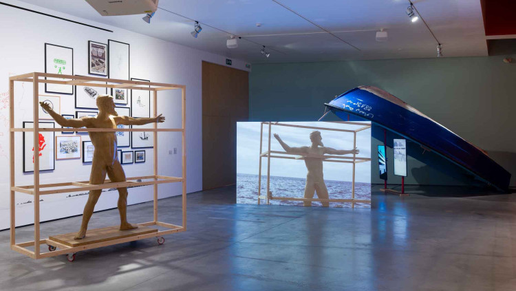 Vista de l’exposició «Daniel García Andújar. Patent de cors», Es Baluard Museu d’Art Contemporani de Palma.