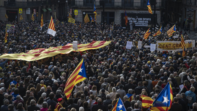 Manifestació de l'ANC a Barcelona el 6 de desembre de 2022. Europa Press