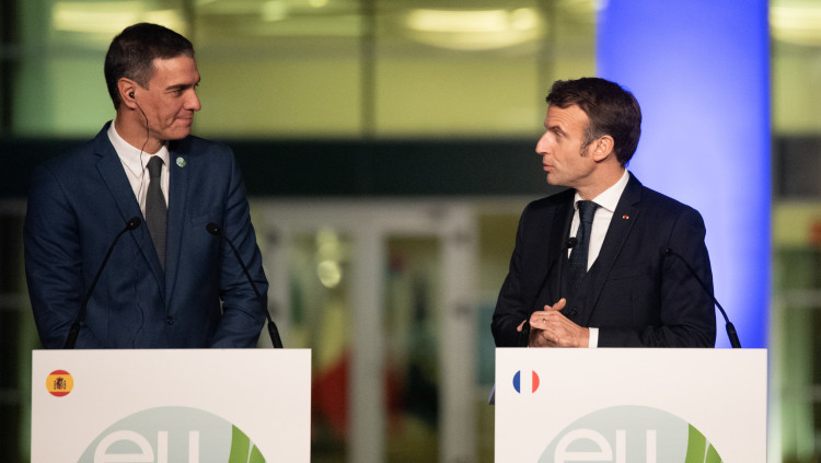 Pedro Sánchez i Emmanuel Macron. Europa Press
