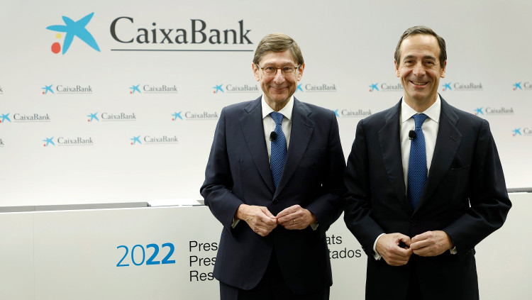 José Ignacio Goirigolzarri, president de CaixaBank, i el conseller delegat, Gonzalo Gortázar| CaixaBank
