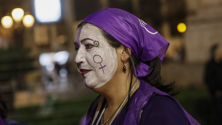 Estampa de la manifestació de la Coordinadora Feminista de València| Europa Press/Rober Solsona